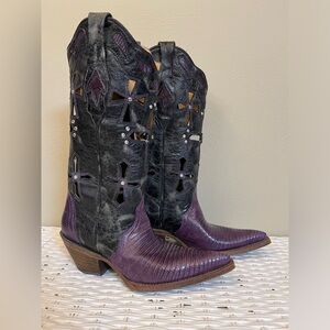 Corral Vintage Genuine Lizard Western Boots | Rare Color